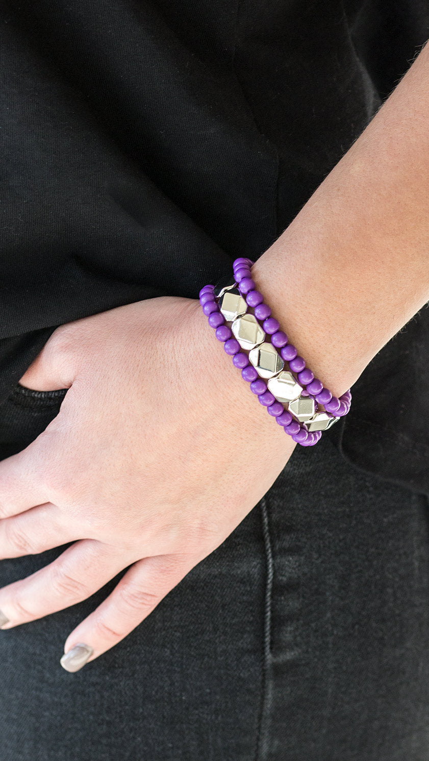 Paparazzi Bracelets - Fiesta Flavor - Purple