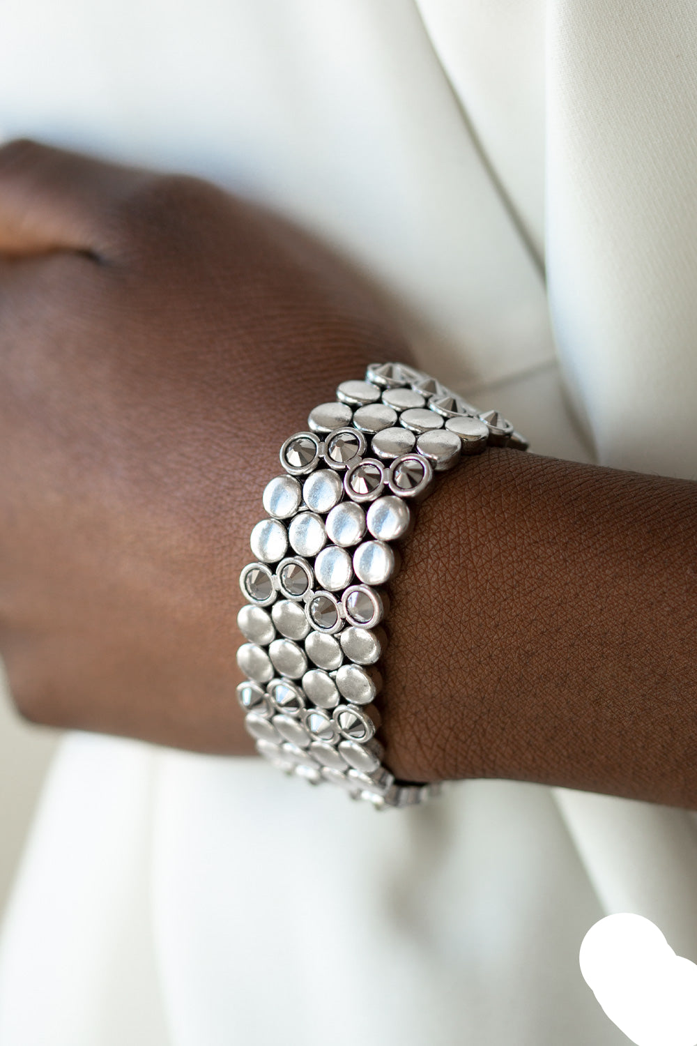 Paparazzi Bracelets - Scattered Starlight - Silver - B324