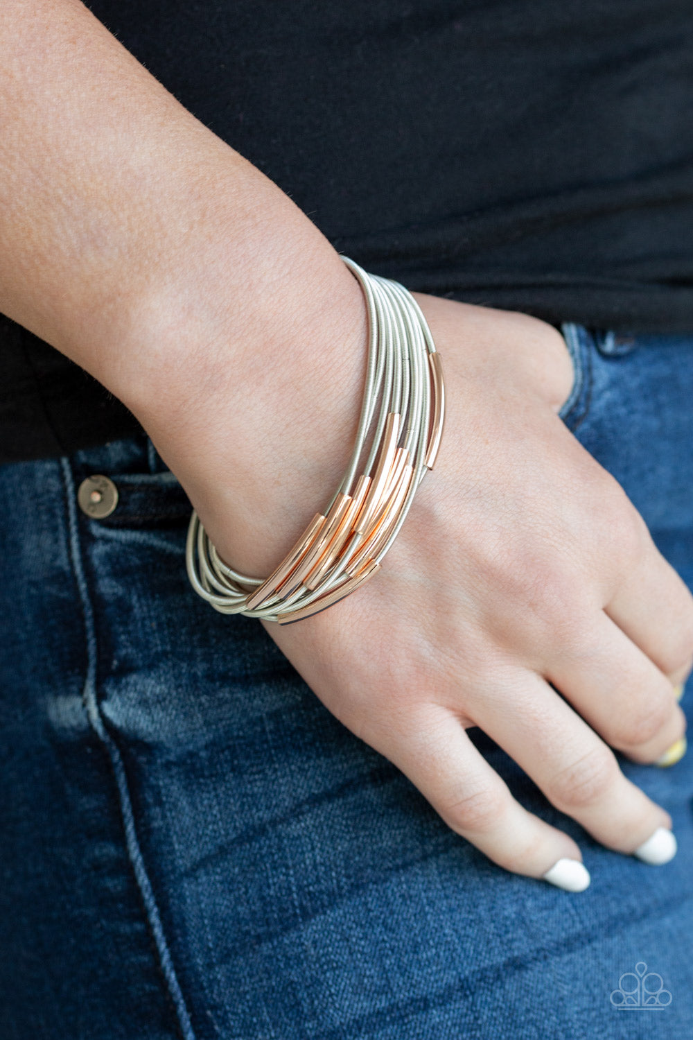 Paparazzi Bracelets - Stretch Your Boundaries - Silver