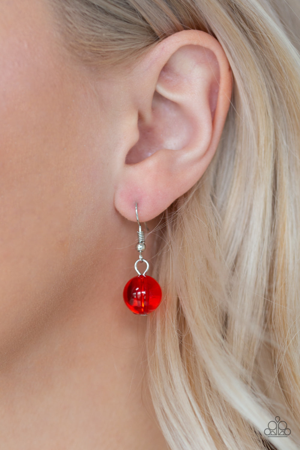 Paparazzi necklace - Crystal Charm - Red