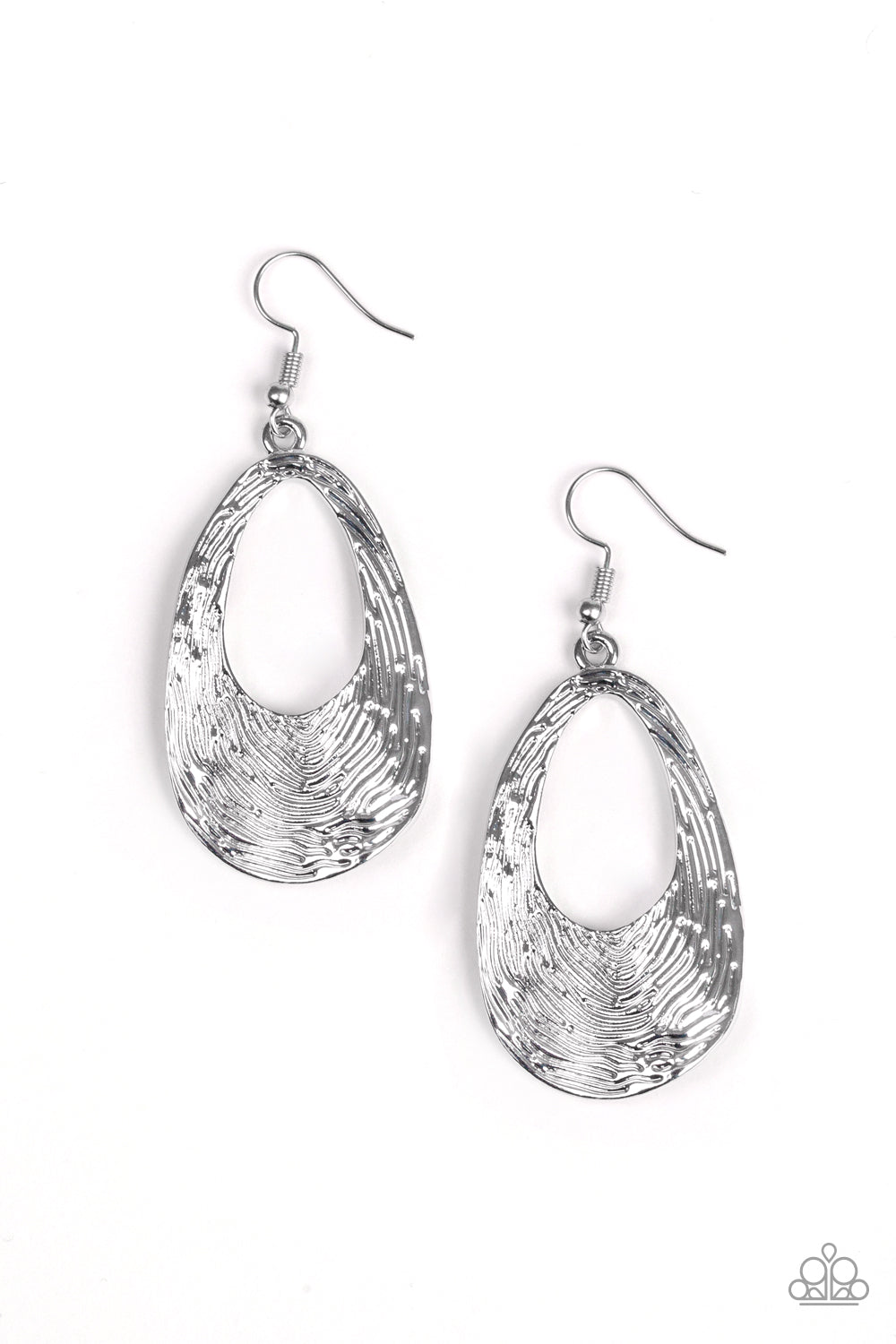 Paparazzi Earrings - Mean Sheen - Silver