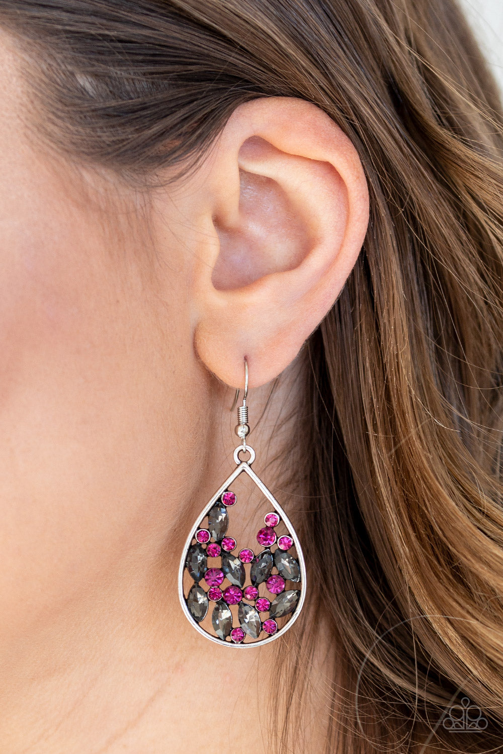 Paparazzi Earrings - Cash or Crystal? - Pink