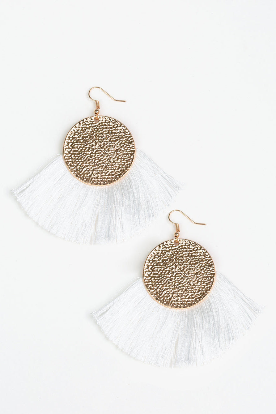 Paparazzi earring - Foxtrot Fringe - Gold