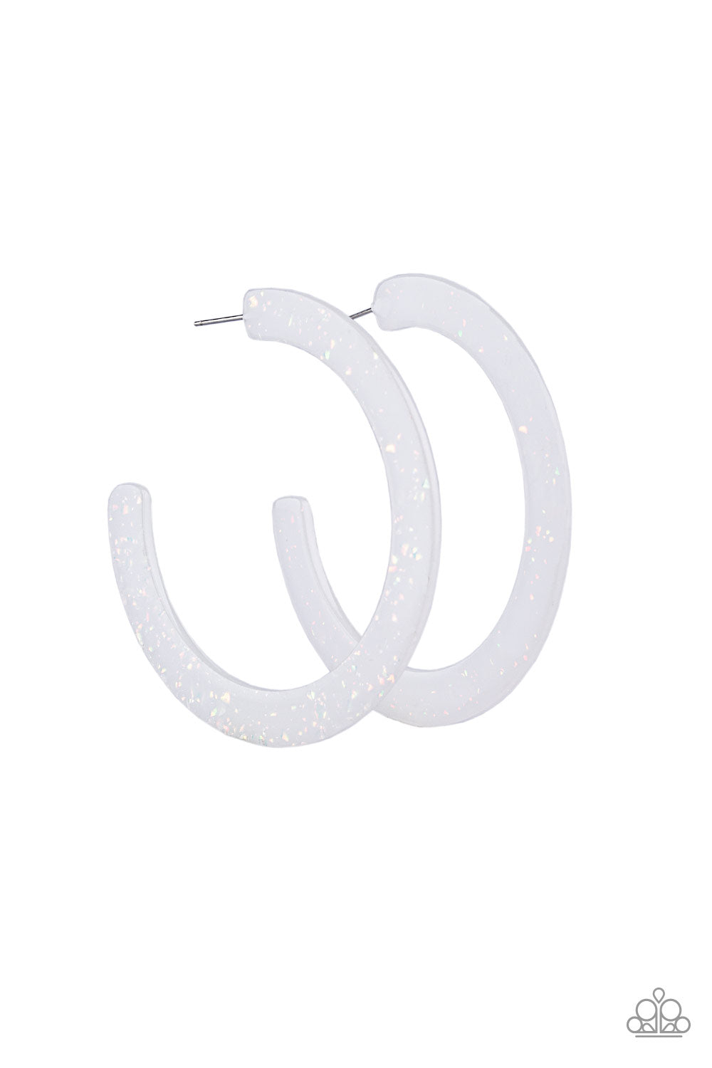 Paparazzi Earrings - HAUTE Tamale - White