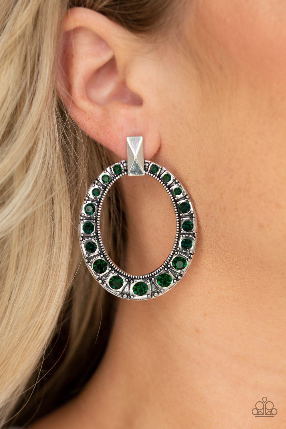 Paparazzi Earrings - Al For Glow - Green