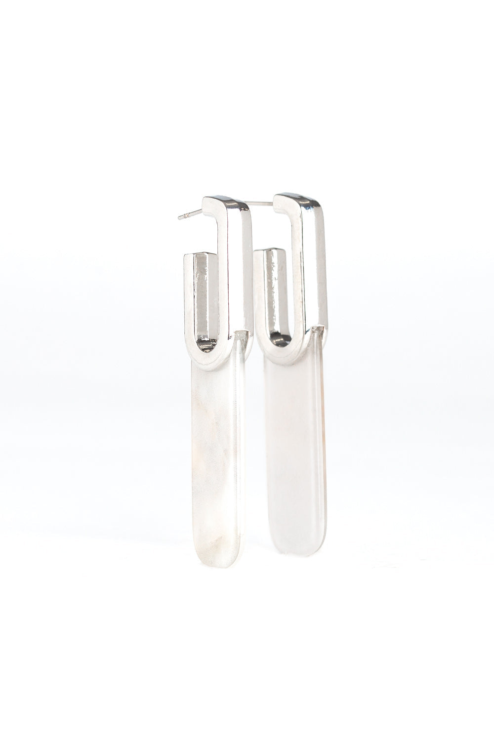 Paparazzi Earrings - HAUTE Off The Press - Silver