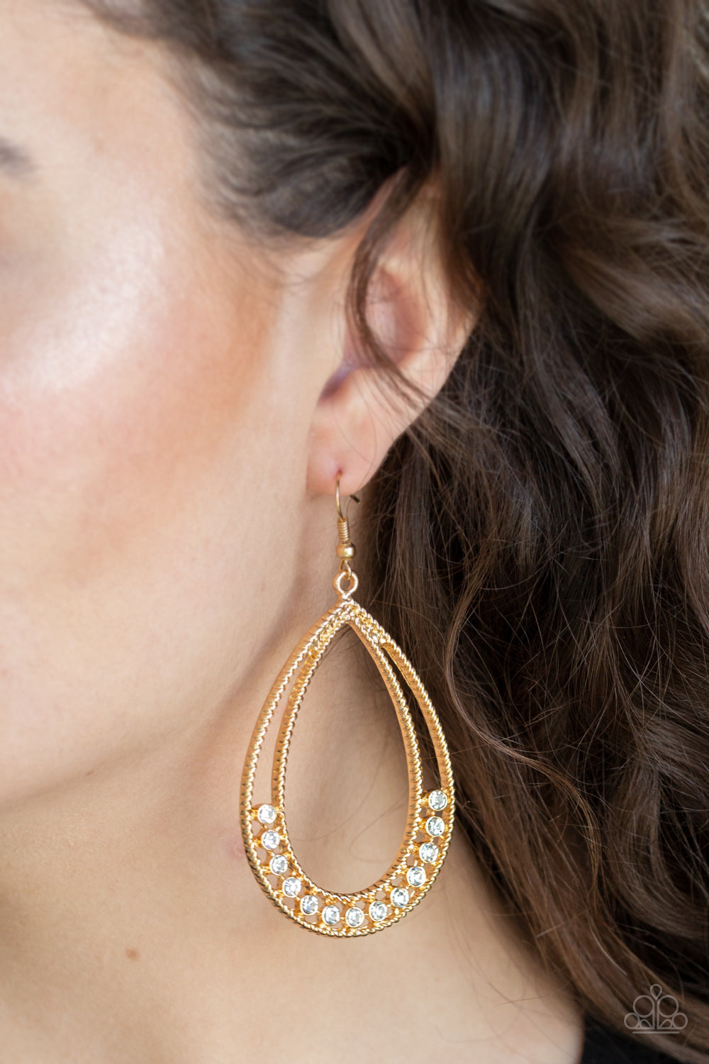 Paparazzi Earrings - Glitz Fit - Gold