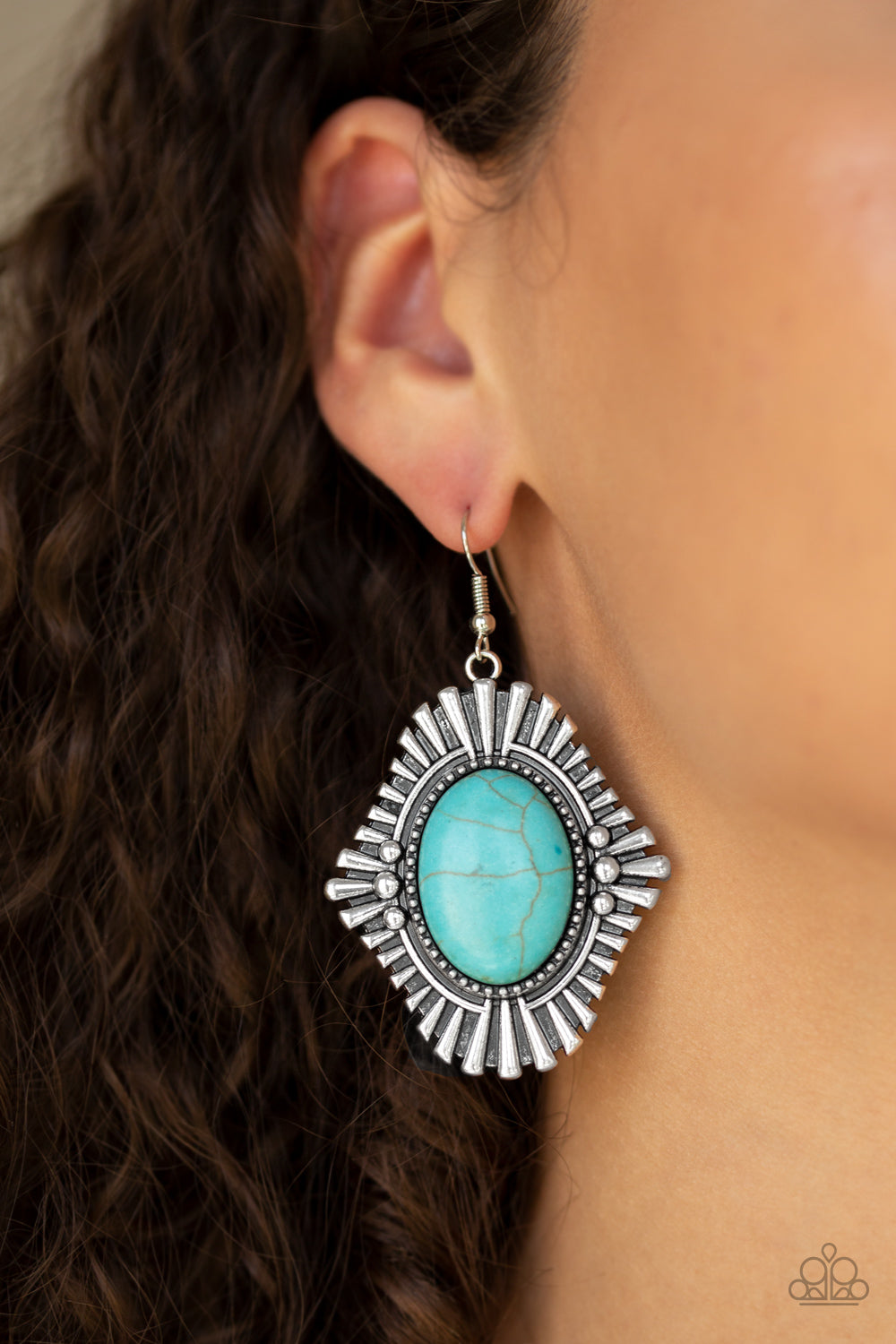 Paparazzi Earrings - Easy As PIONEER - Blue