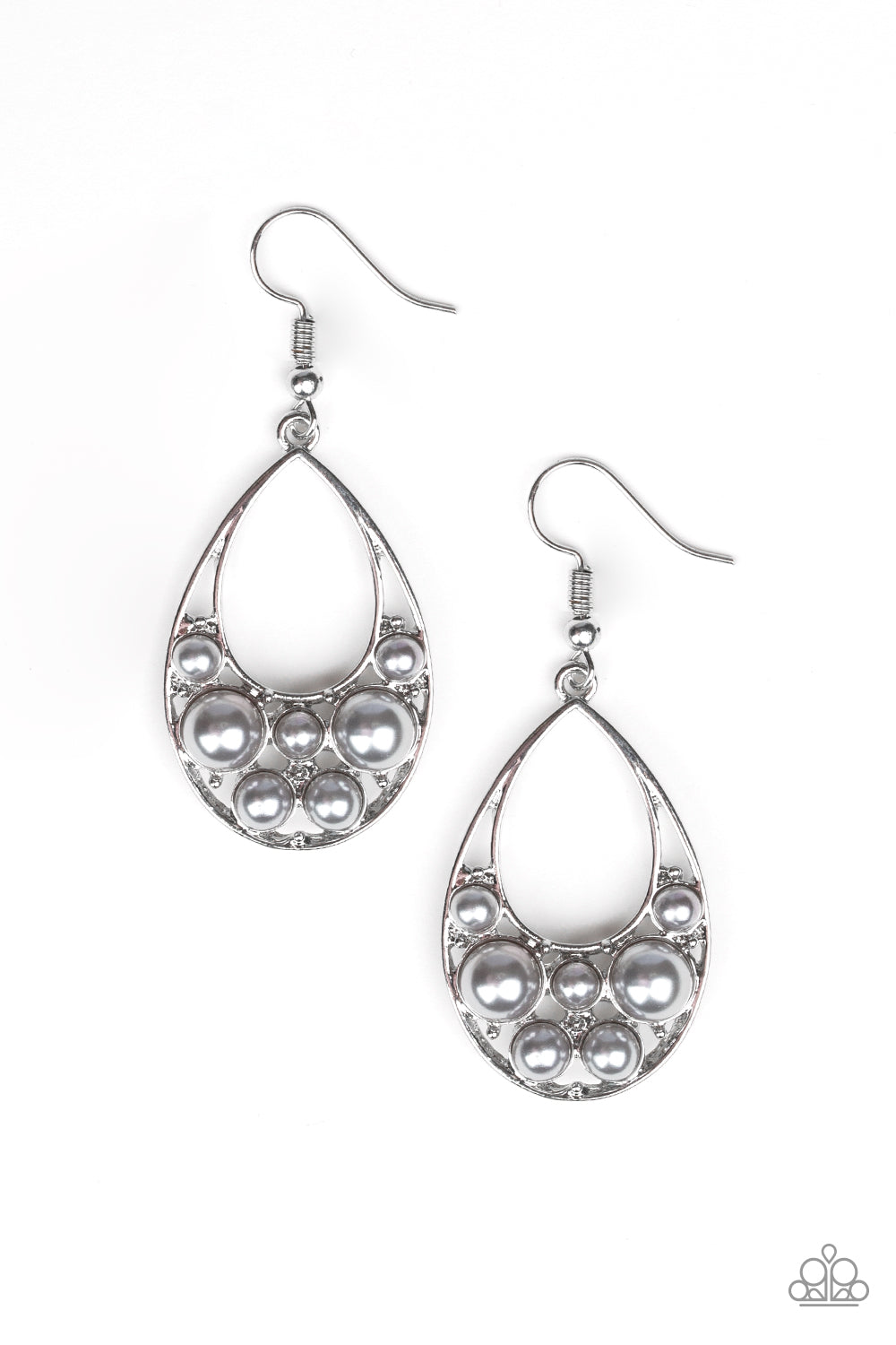 Paparazzi Earrings - Pearl Pop - Silver