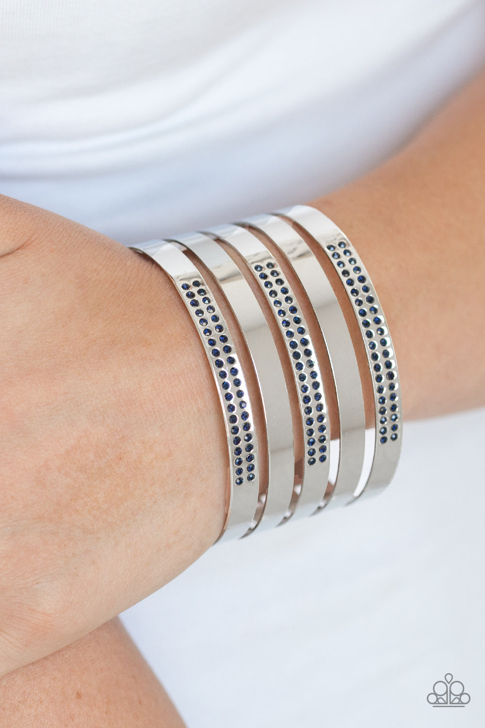 Paparazzi Bracelets - Big Time Shine - Blue
