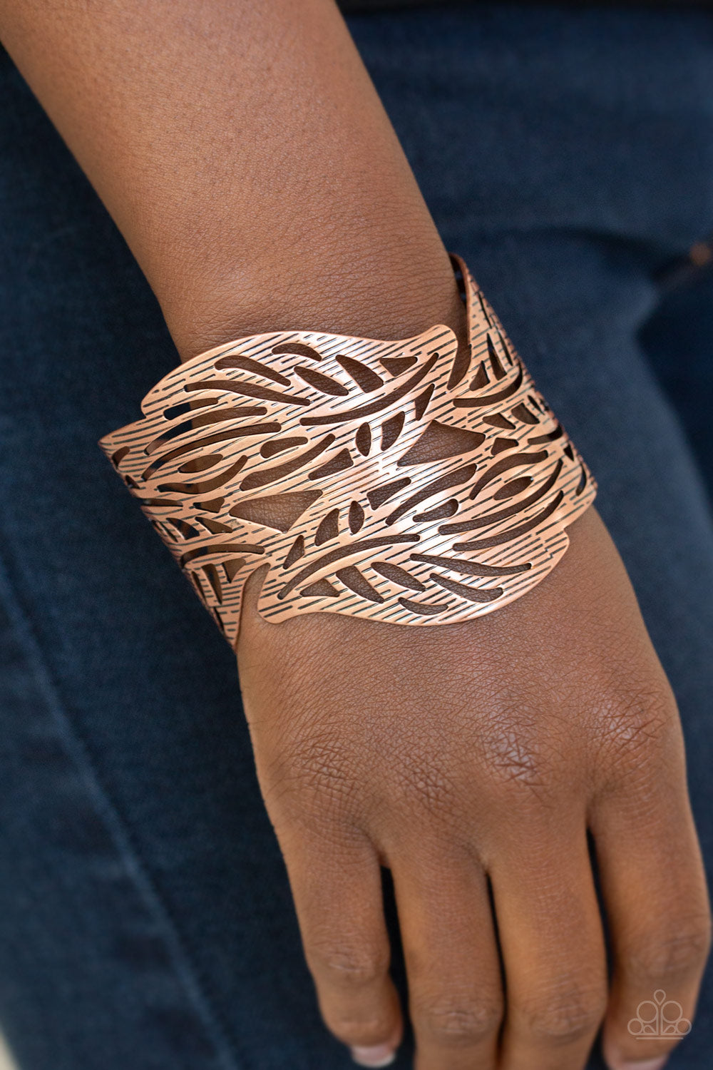 Paparazzi Bracelets cuff - Leafy Lei - Copper