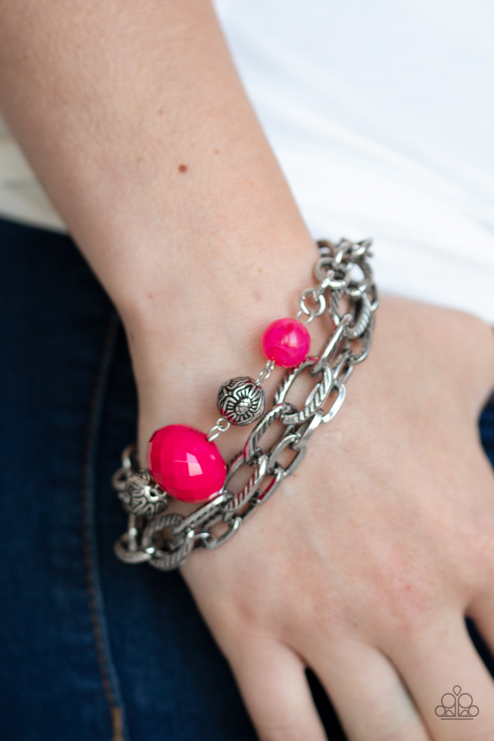 Paparazzi bracelets - Mega Malibu - Pink