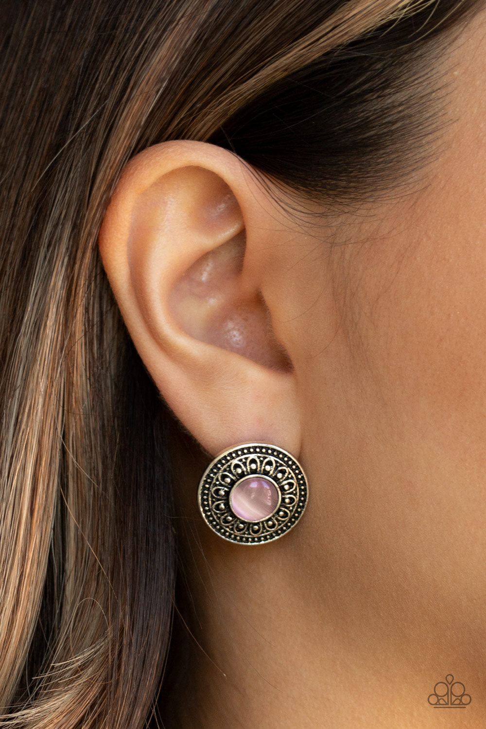 Paparazzi Earrings - Fine Flora - Pink