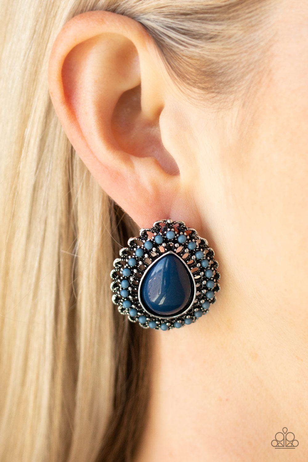 Paparazzi Earrings - Beaded Blast - Blue