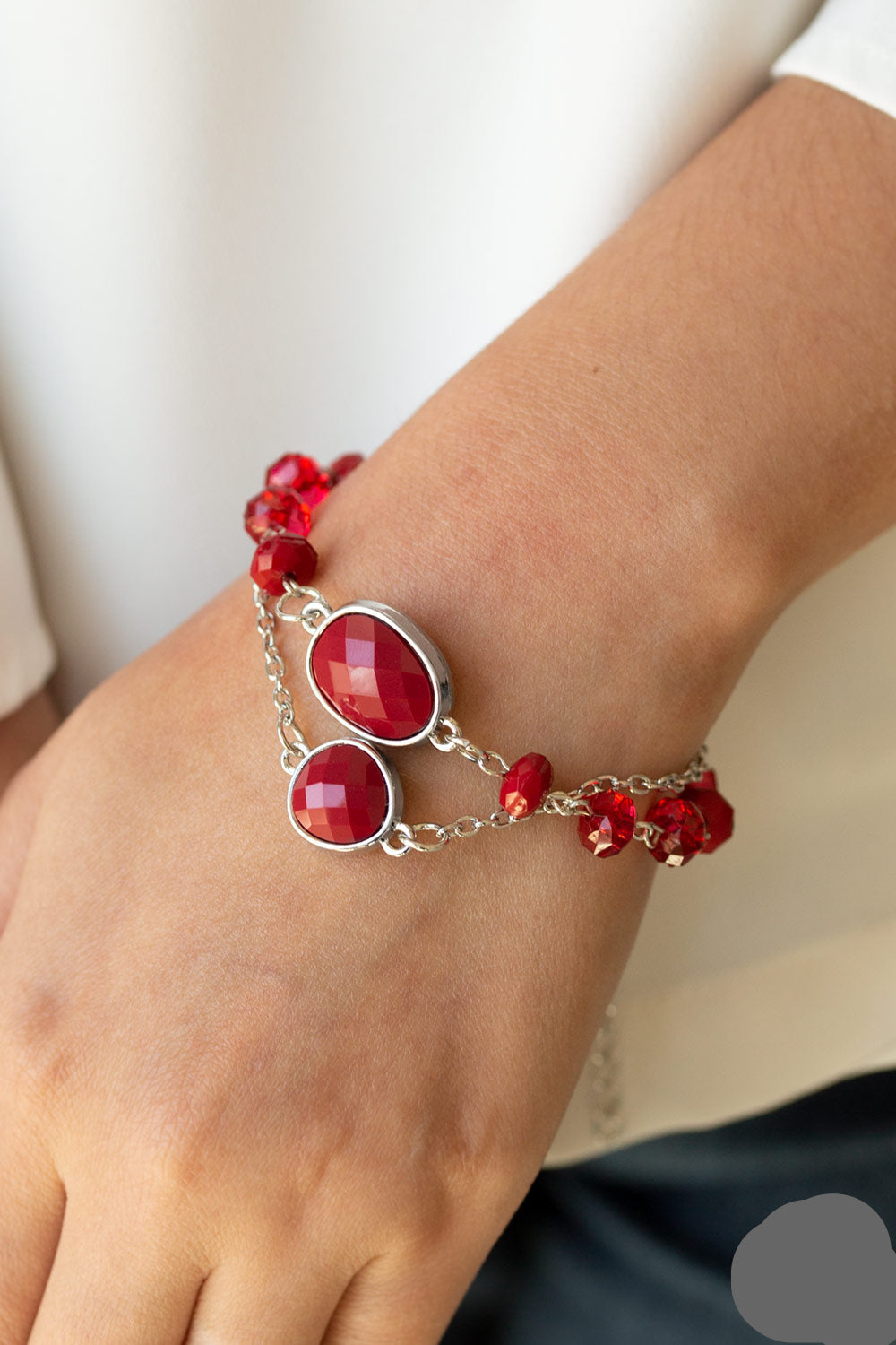 Paparazzi Bracelets - Crowd Pleaser - Red