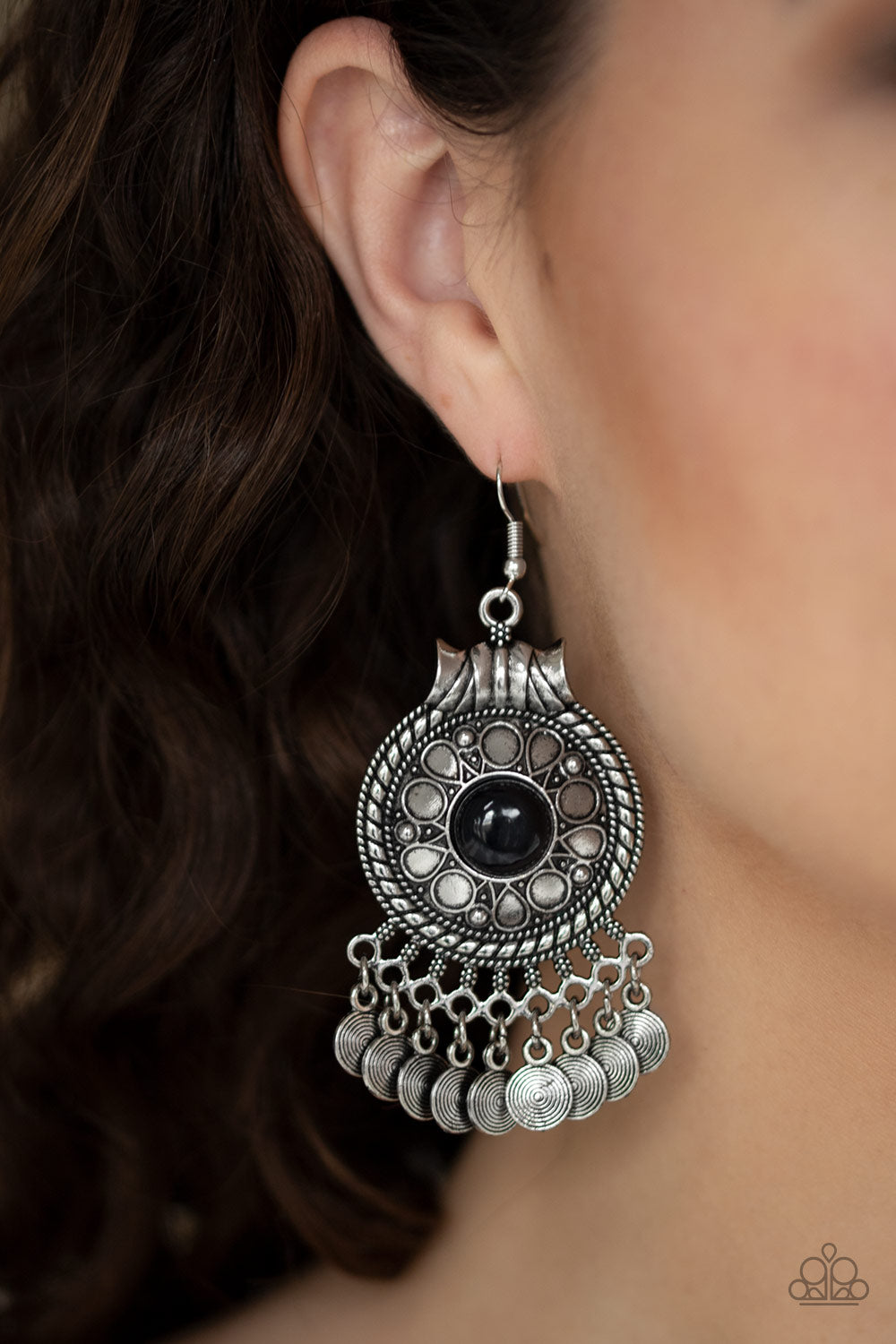 Paparazzi Earrings - Rural Rhythm - Black