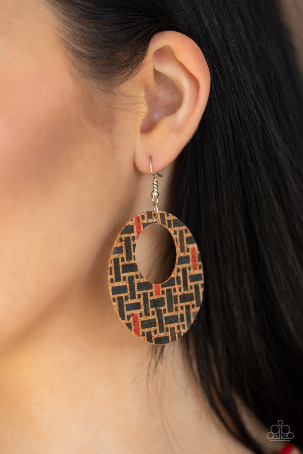 Paparazzi Earrings - Put A Cork In It - Black
