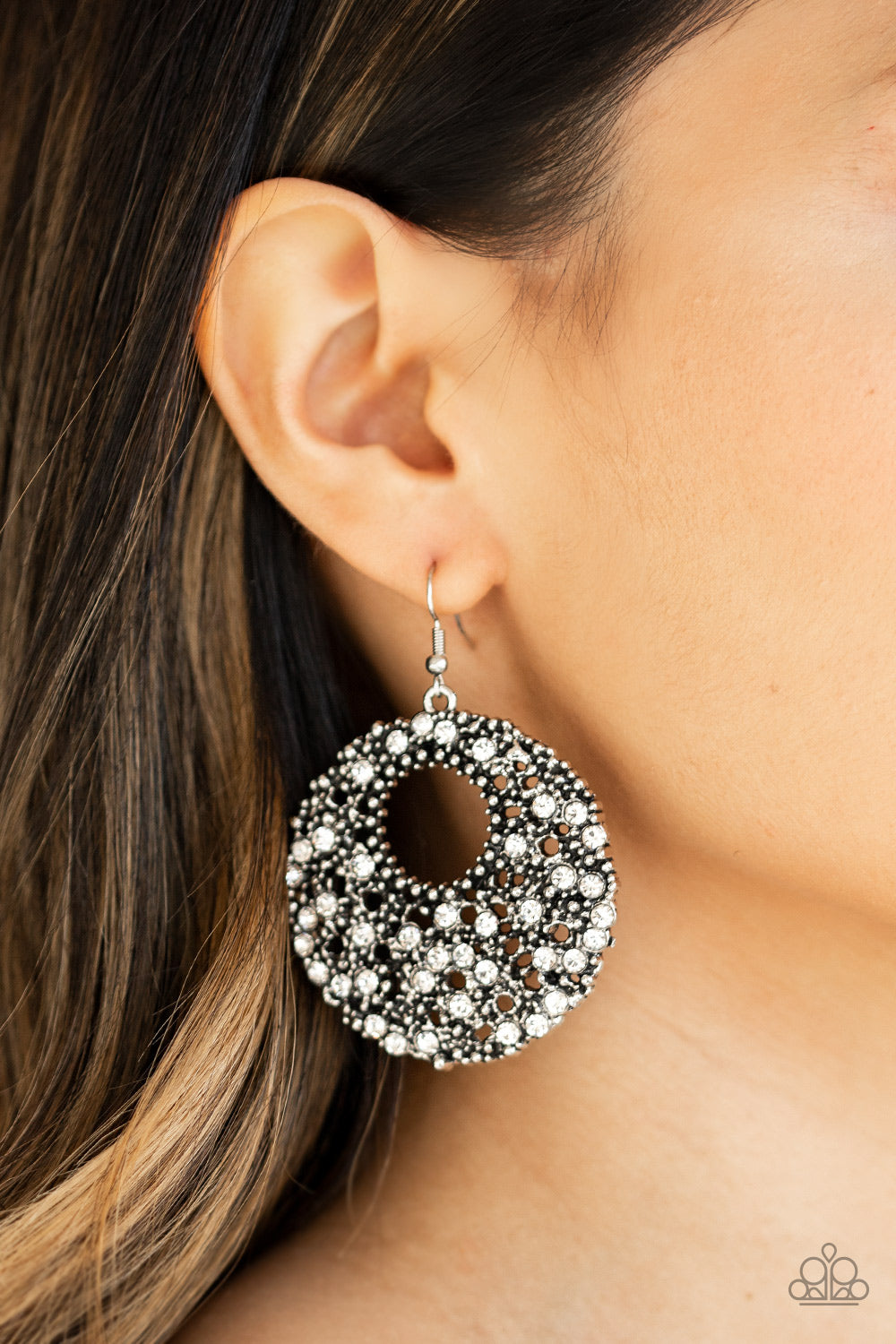 Paparazzi Earrings - Starry Showcase - White