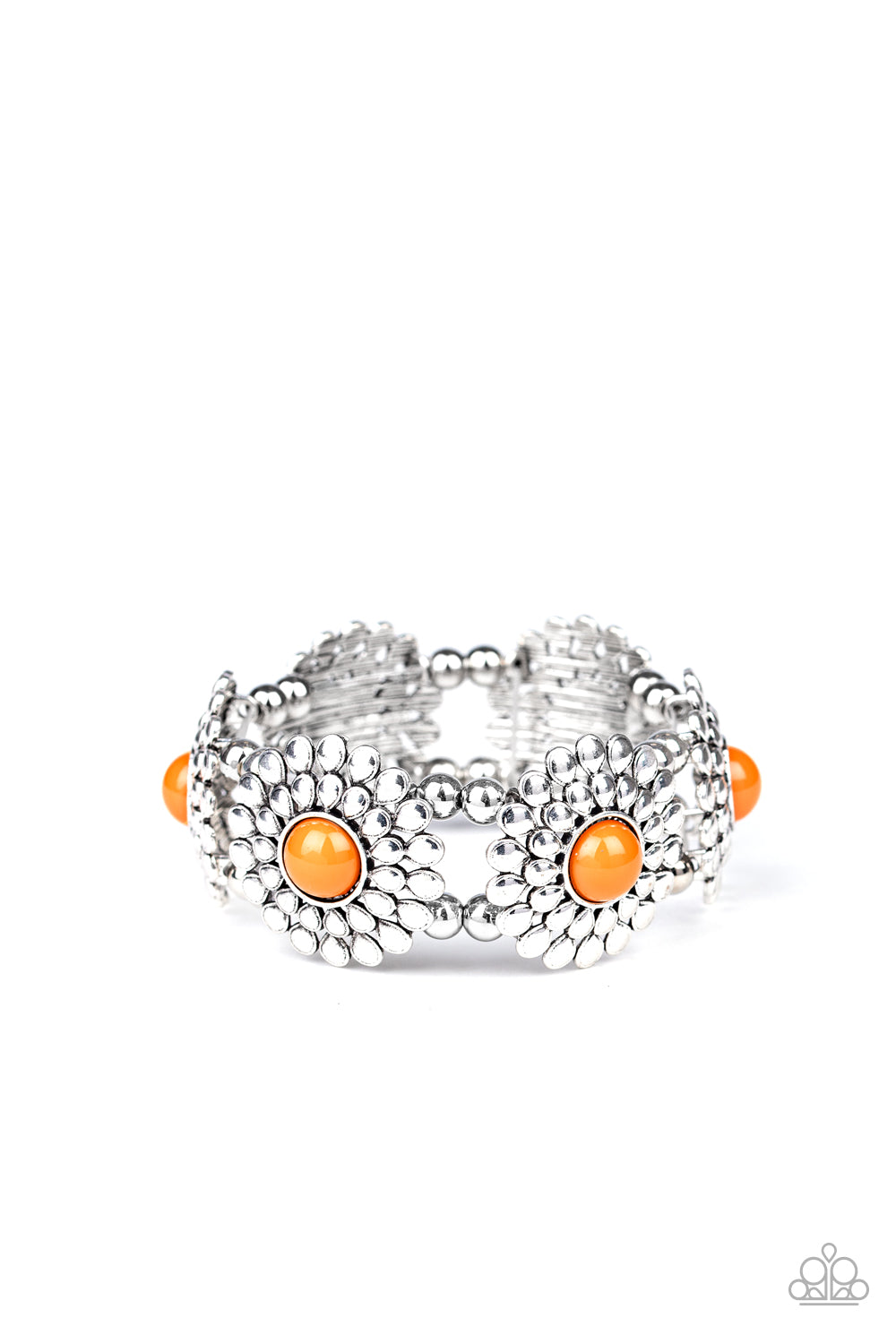 Paparazzi Bracelets - Bountiful Blossoms - Orange