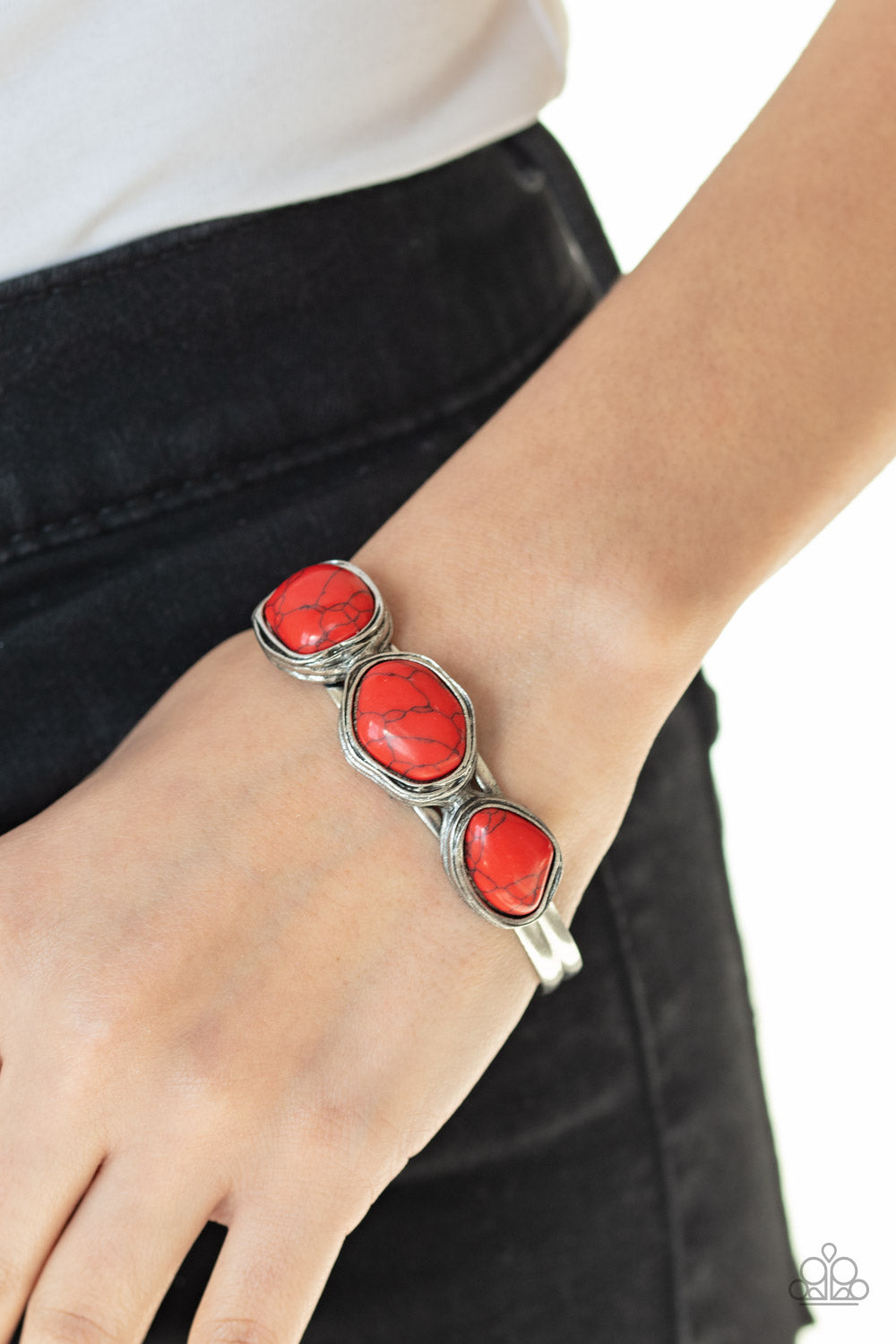 Paparazzi Bracelets - Stone Shop - Red