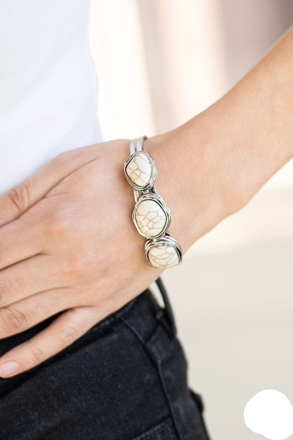 Paparazzi Bracelets - Stone Shop - White