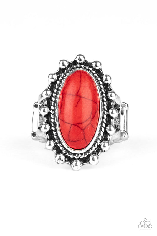 Paparazzi Rings - Mineral Movement - Red