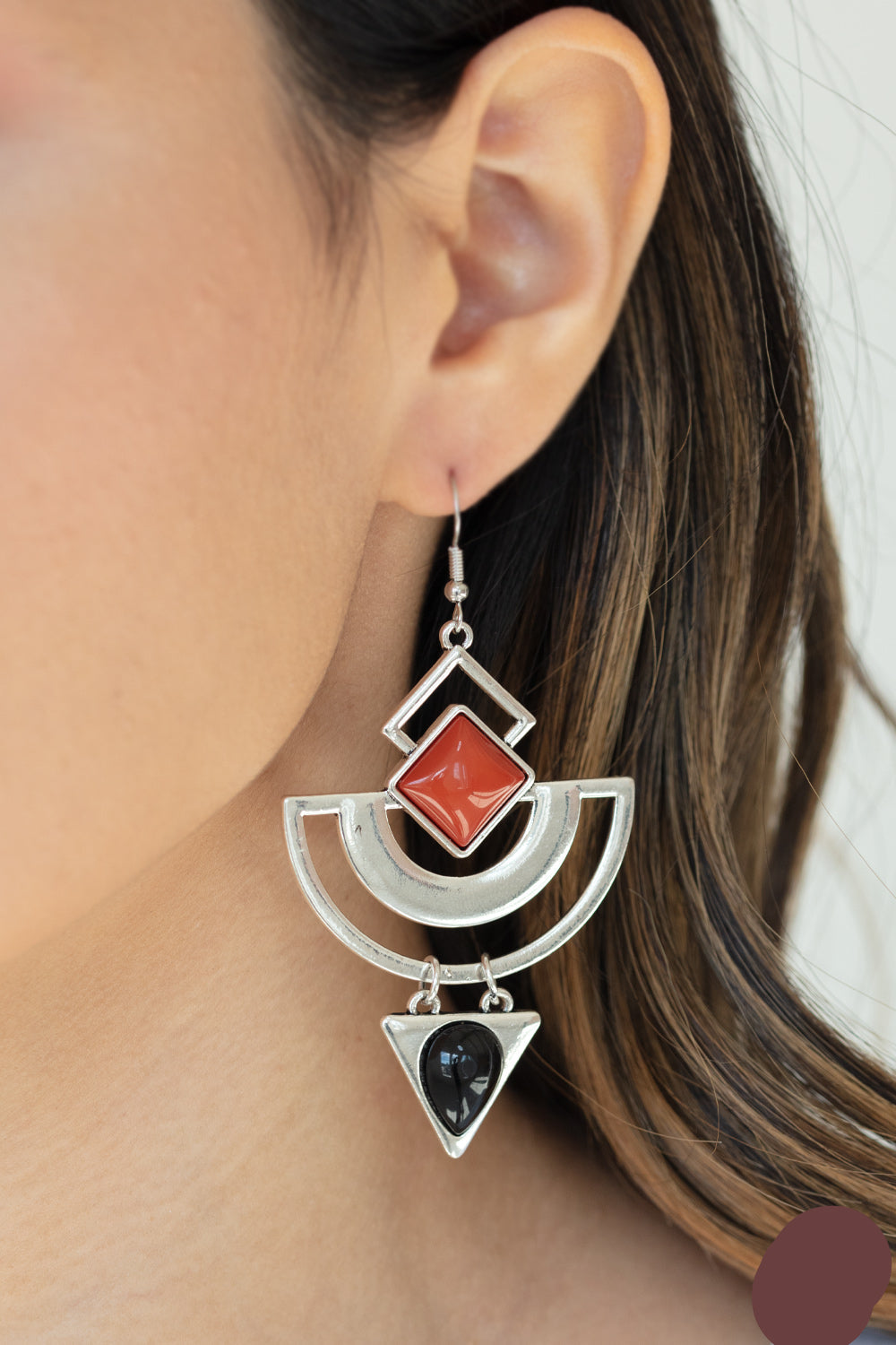 Paparazzi Earrings - Geo Gypsy - Multi - E689