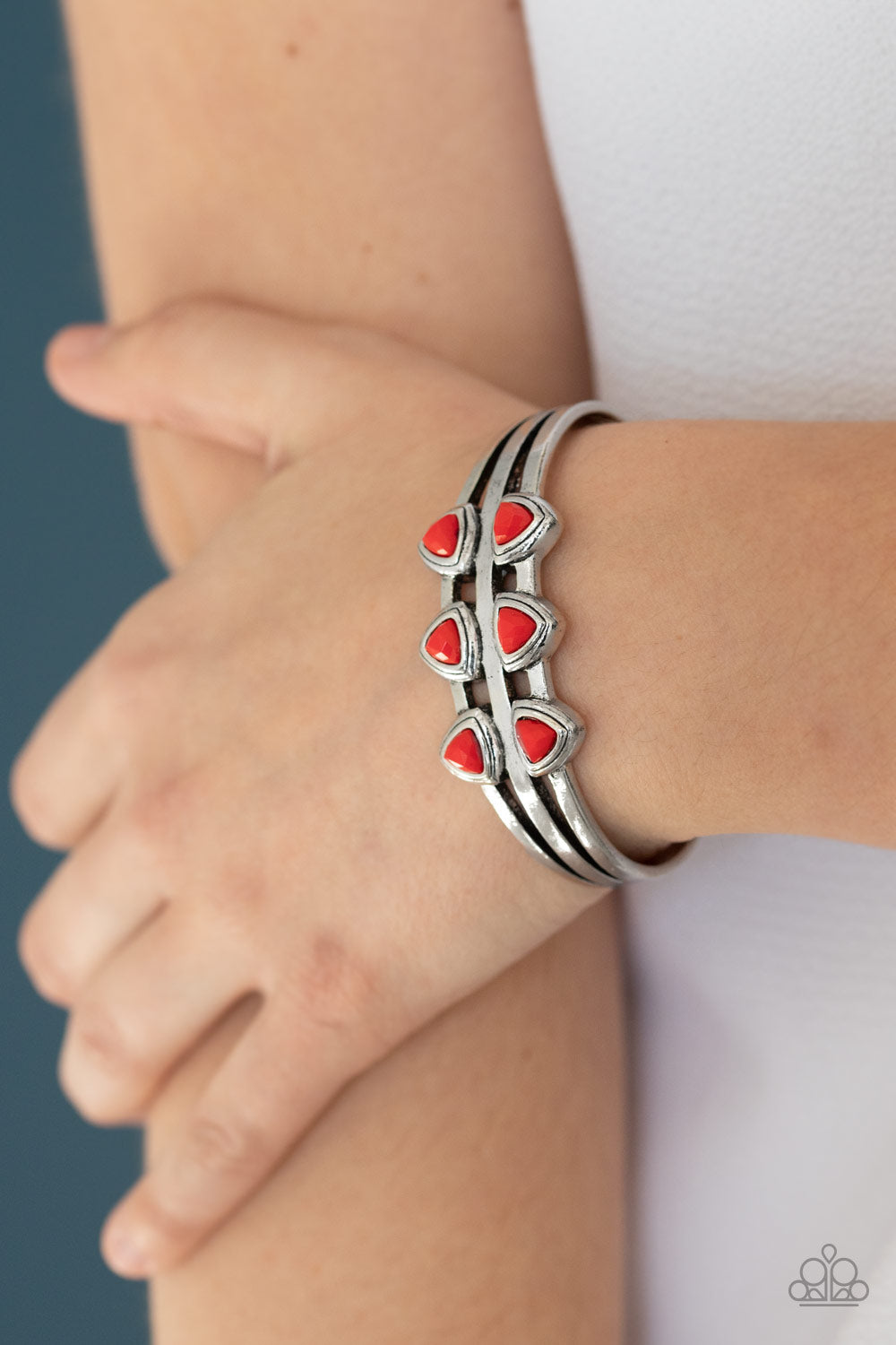 Paparazzi Bracelets - Tribal Triad - Red