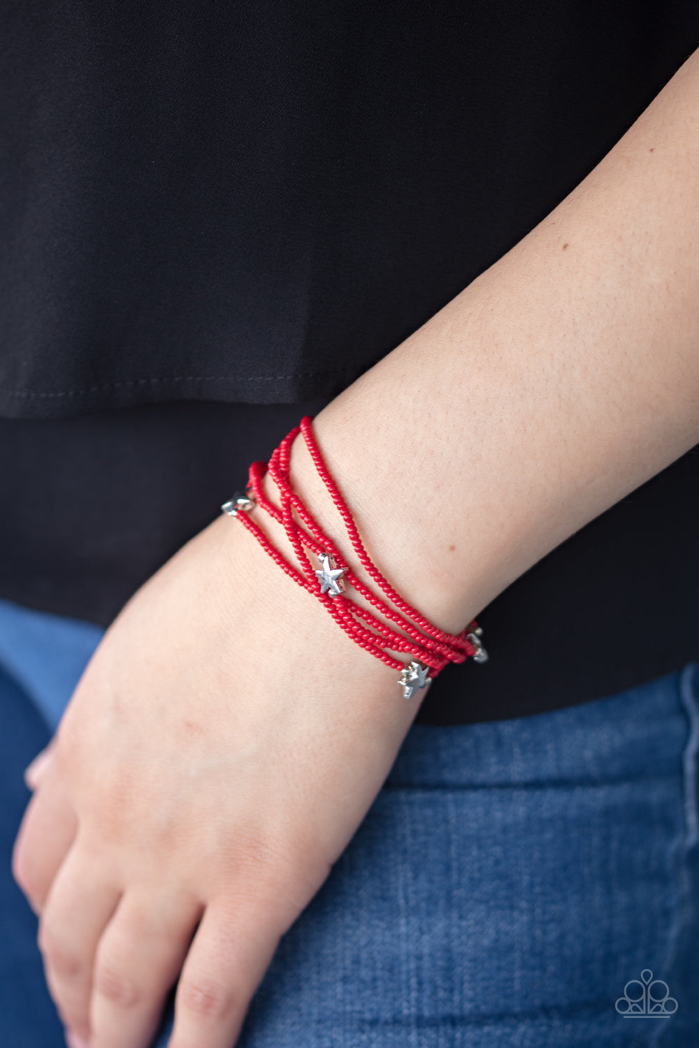 Paparazzi Bracelets - Pretty Patriotic - Red