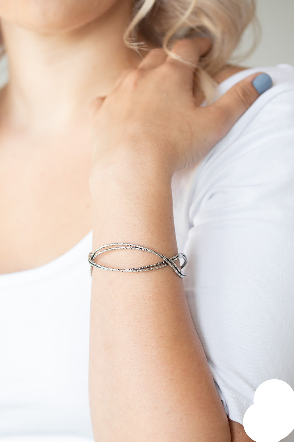 Paparazzi Bracelets - Bending Over Backwards - Silver
