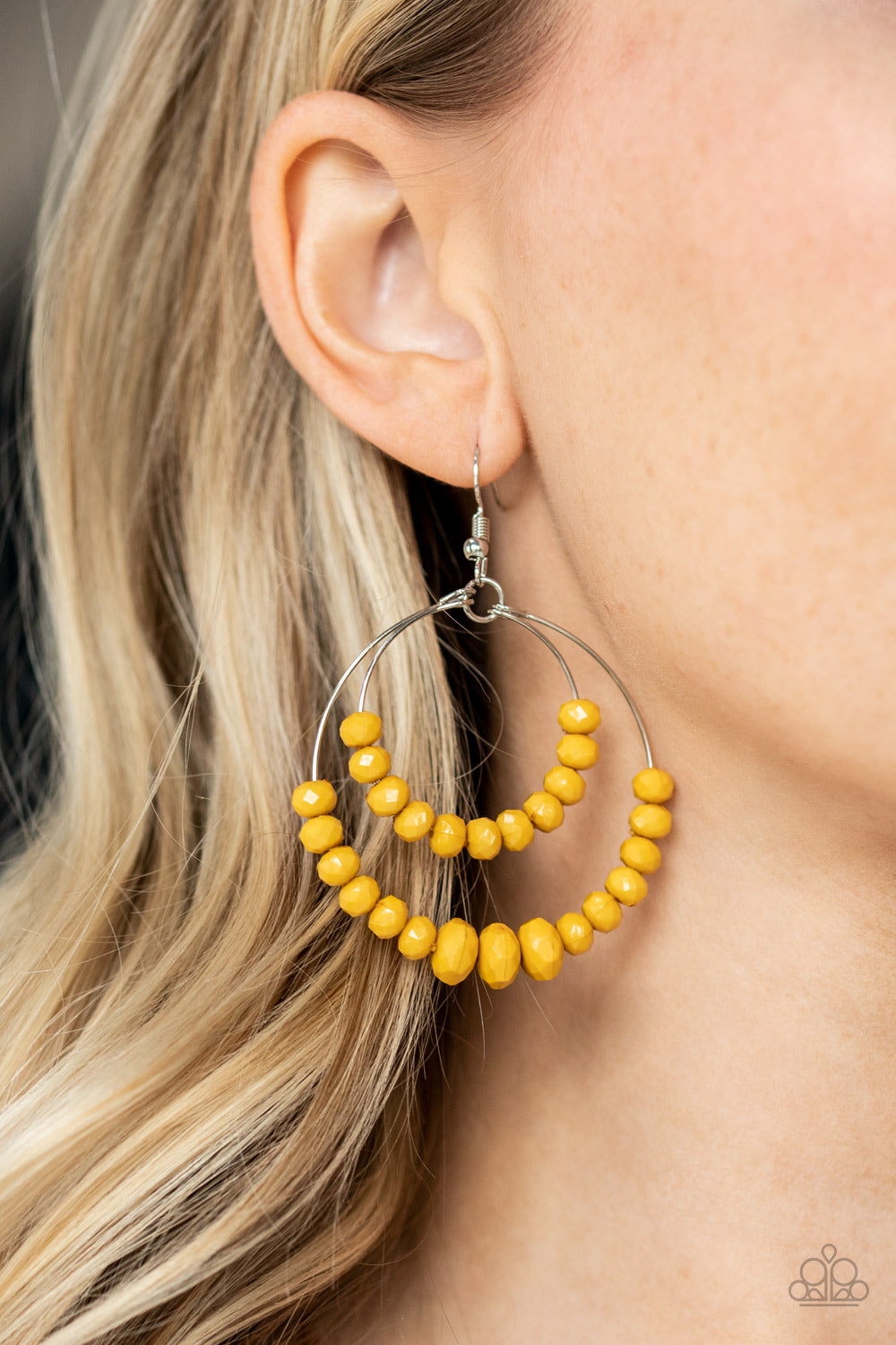 Paparazzi Earrings - Paradise Party - Yellow