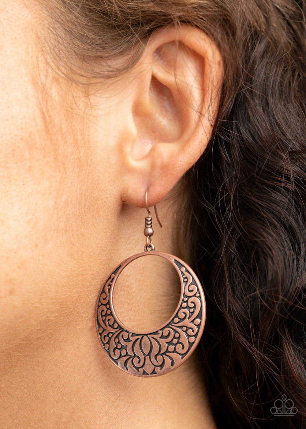 Paparazzi Earrings - Secret Groves - Copper