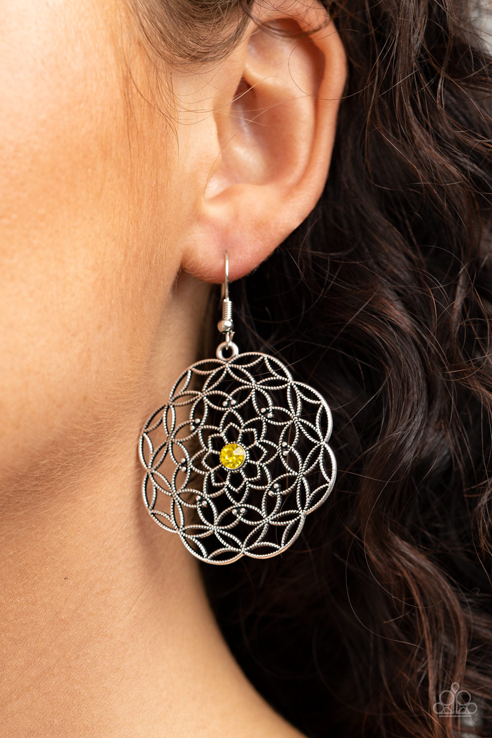 Paparazzi Earrings - Botanical Bash - Yellow
