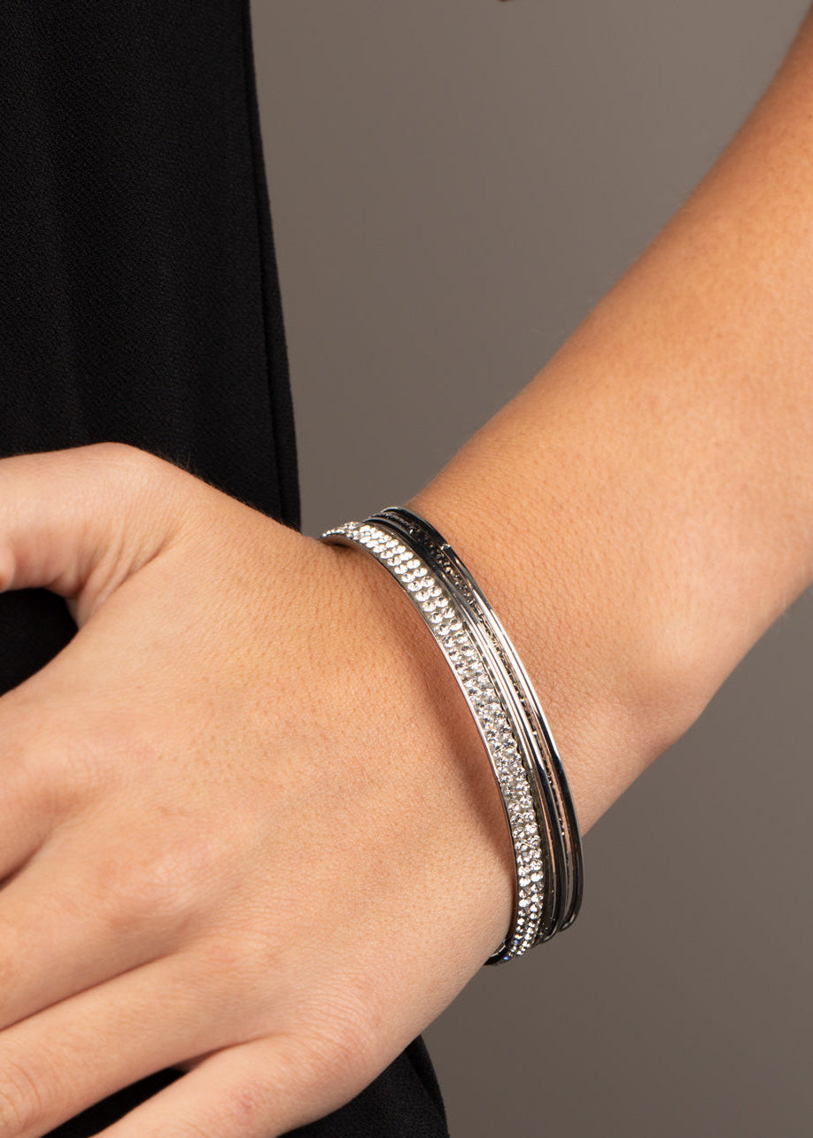 Paparazzi Bracelets - Heap it On - White