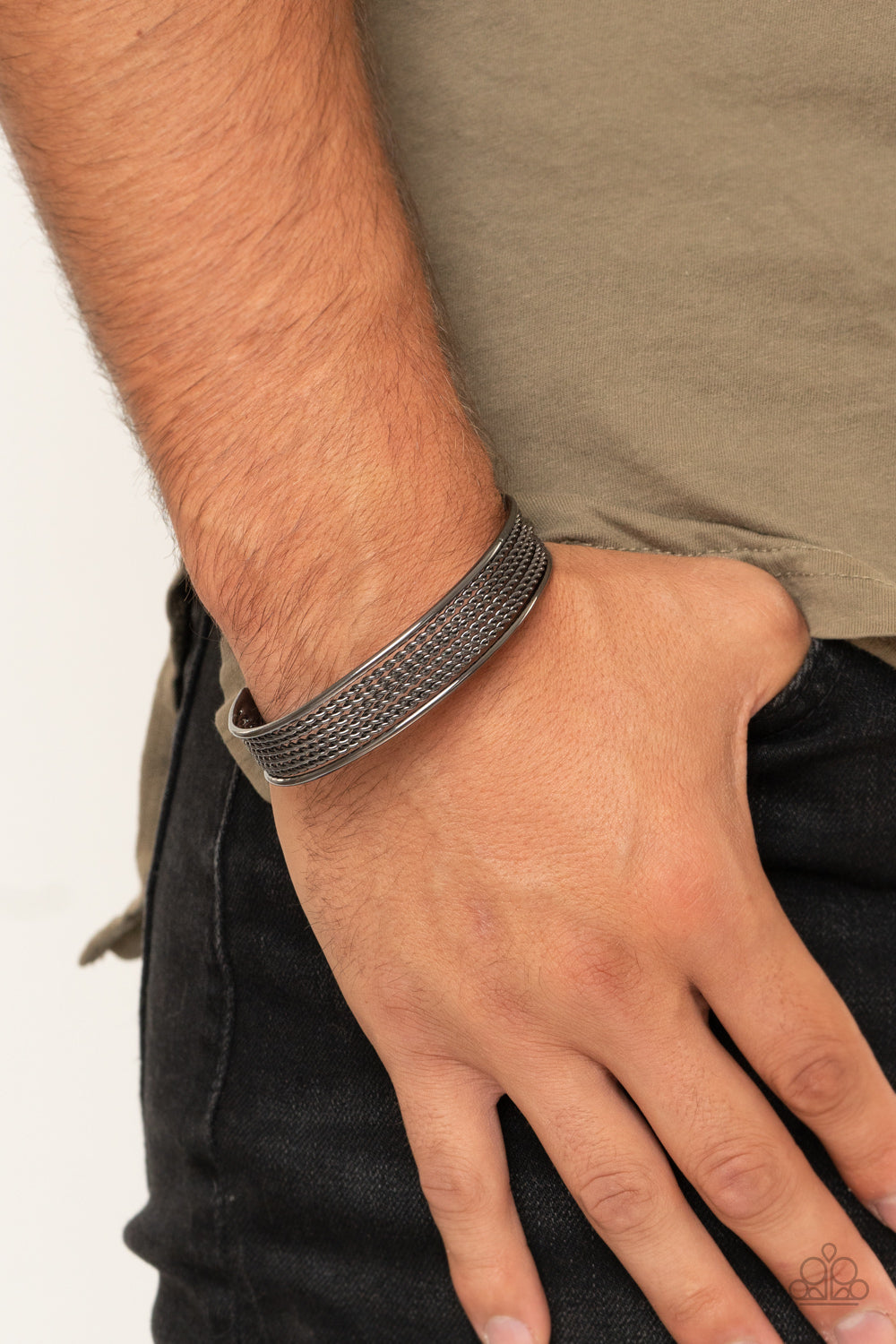 Paparazzi Men's Collection- Risk Taking Texture - Black