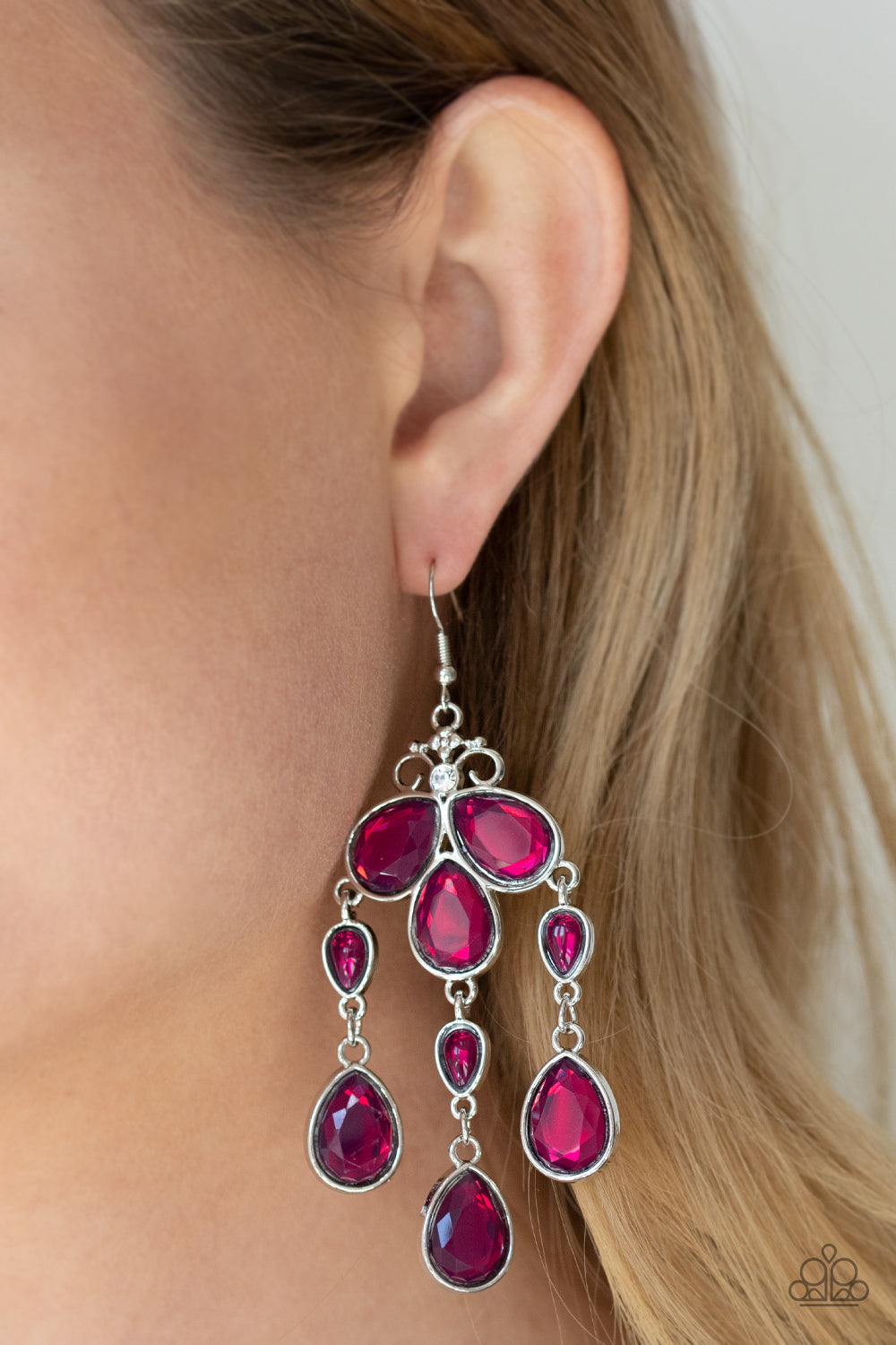 Paparazzi Earrings - Clear The HEIR - Purple