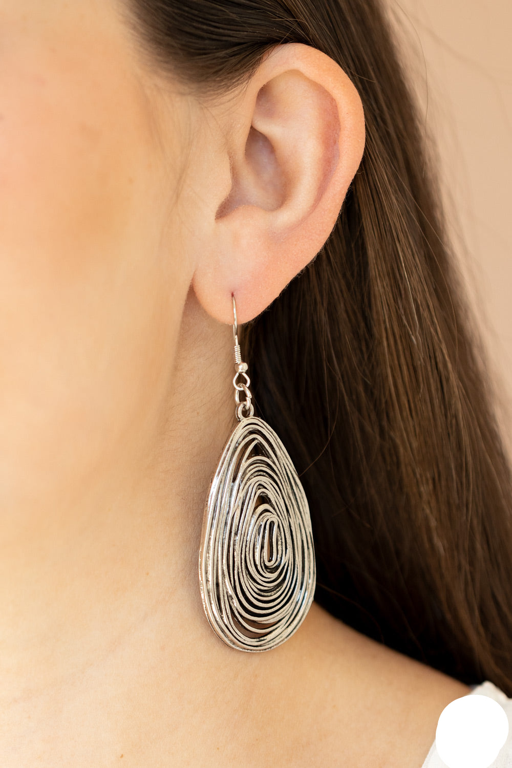 Paparazzi Earrings - Rural Ripples - Silver
