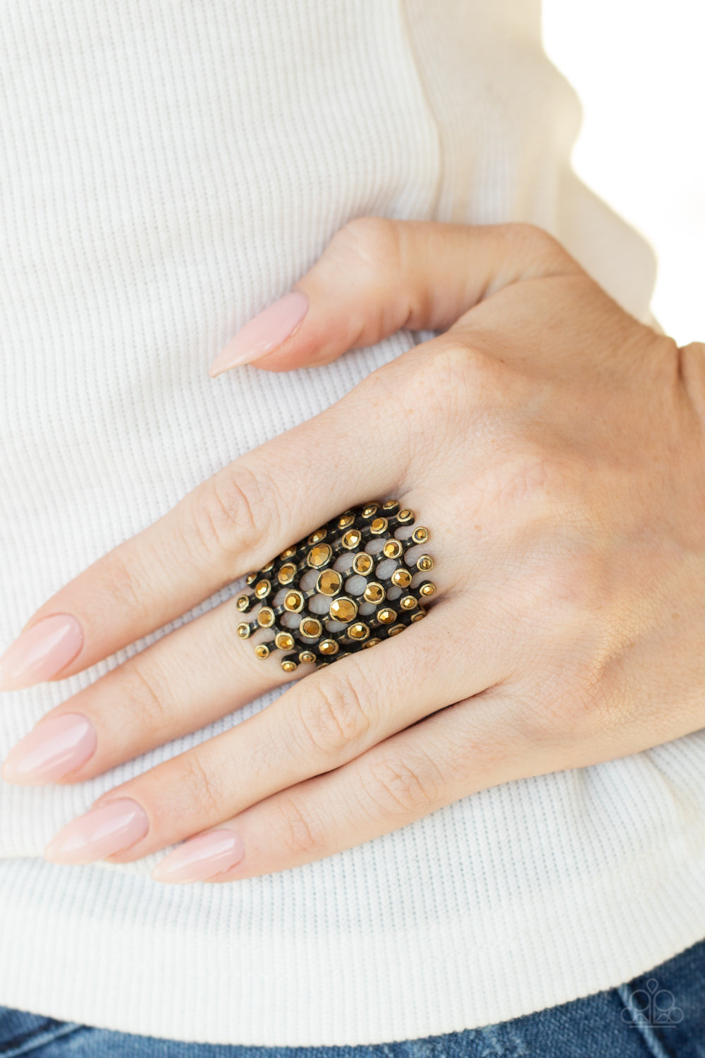 Paparazzi Rings - Fiercely Flashy - Brass