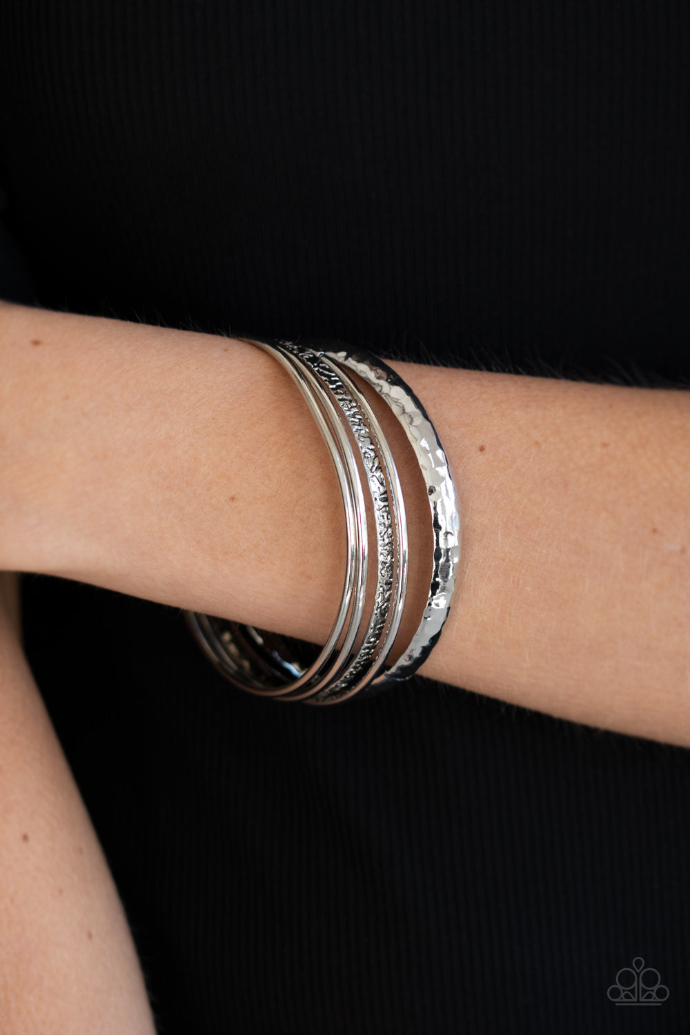 Paparazzi Bracelets - Get Into Gear - Silver