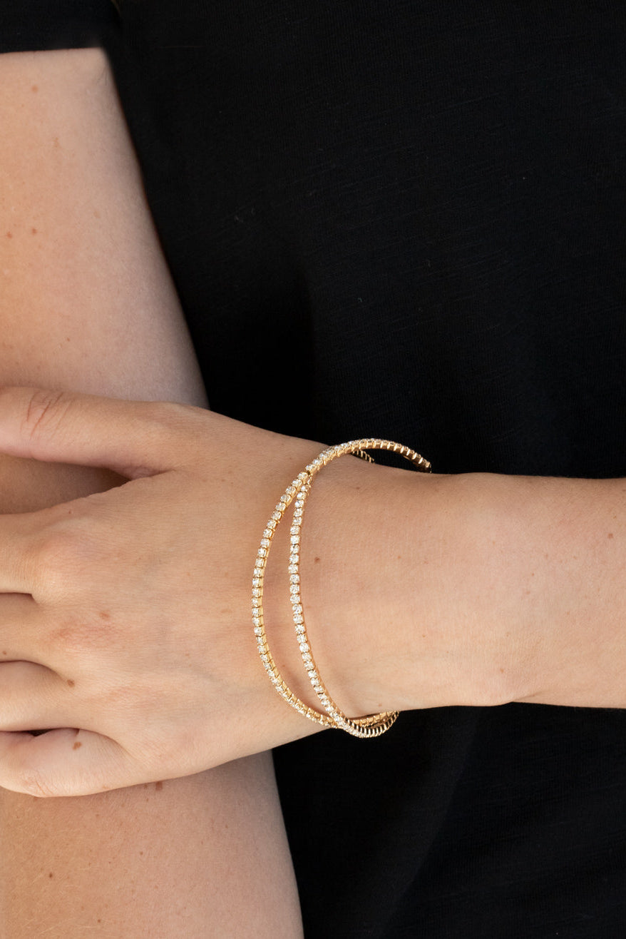Paparazzi Bracelets - Plus One Status - Gold