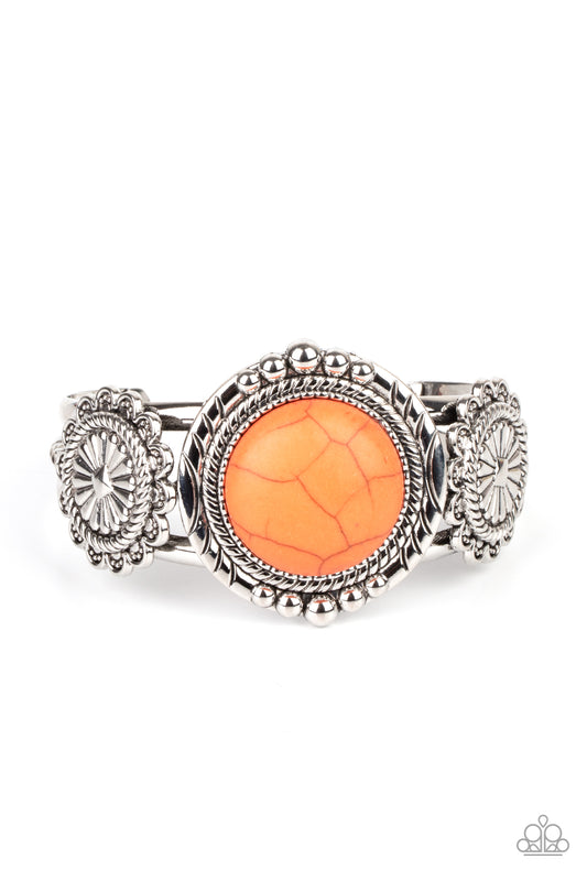 Paparazzi Bracelets - Mojave Motif - Orange Cuff