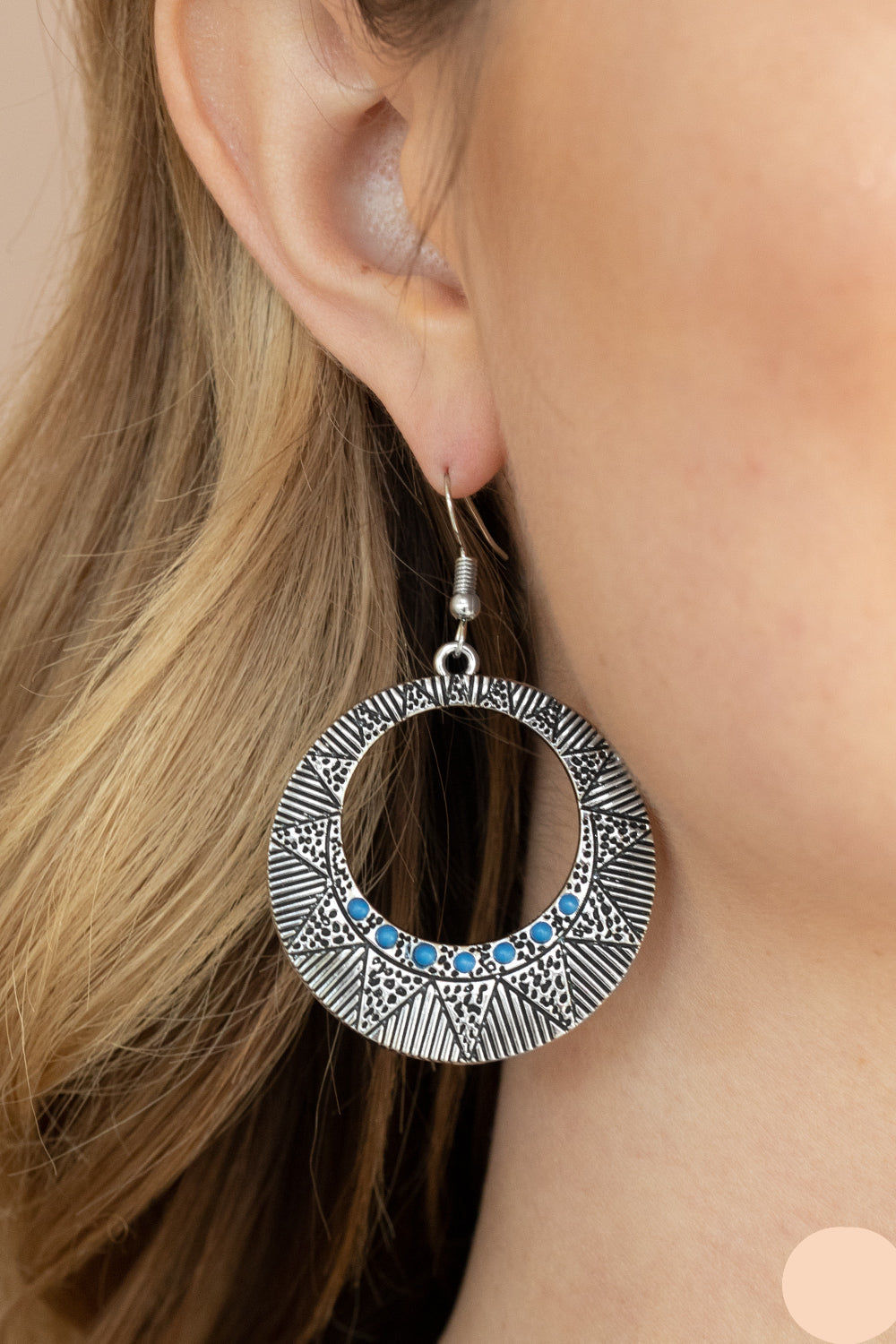 Paparazzi Earrings - Adobe Dusk - Blue