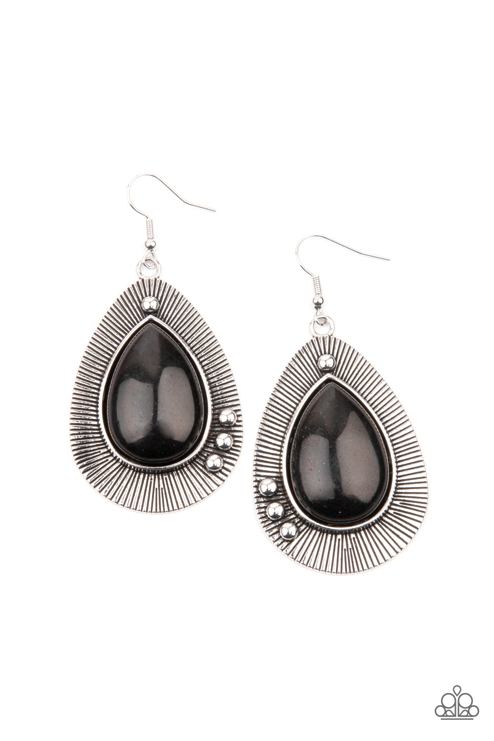 Paparazzi Earrings - Western Fantasy - Black
