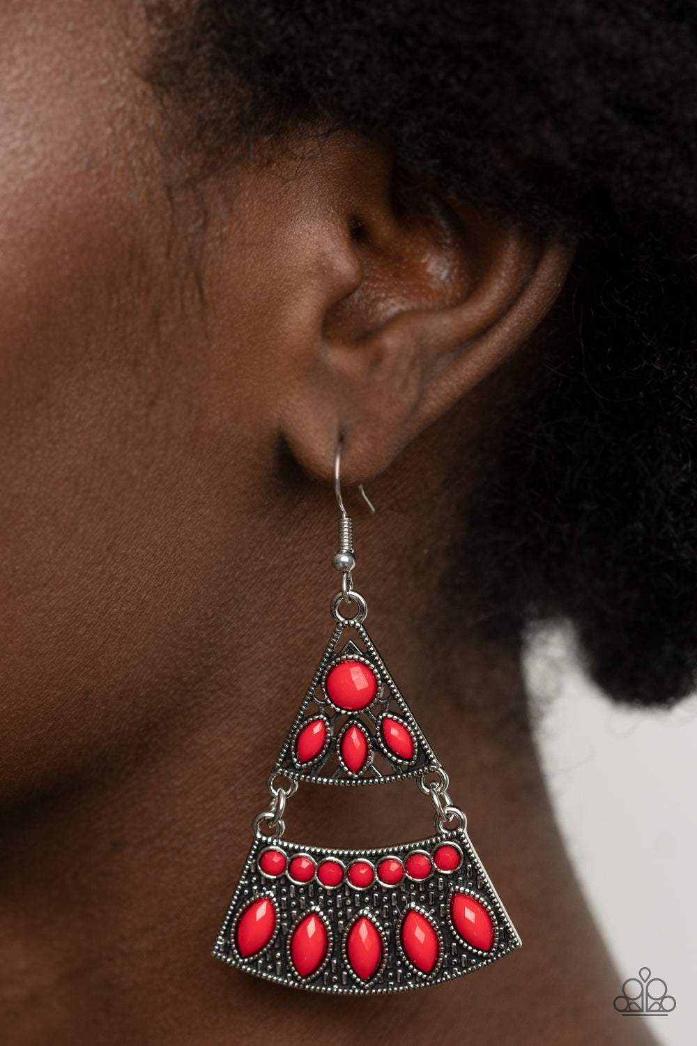Paparazzi Earrings - Desert Fiesta - Red