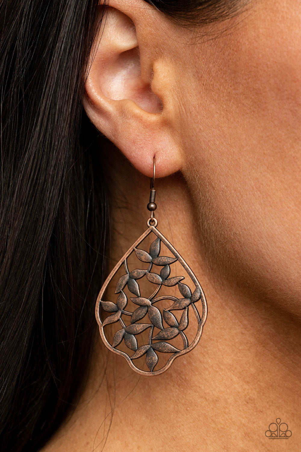 Paparazzi Earrings - Taj Mahal Gardens - Copper