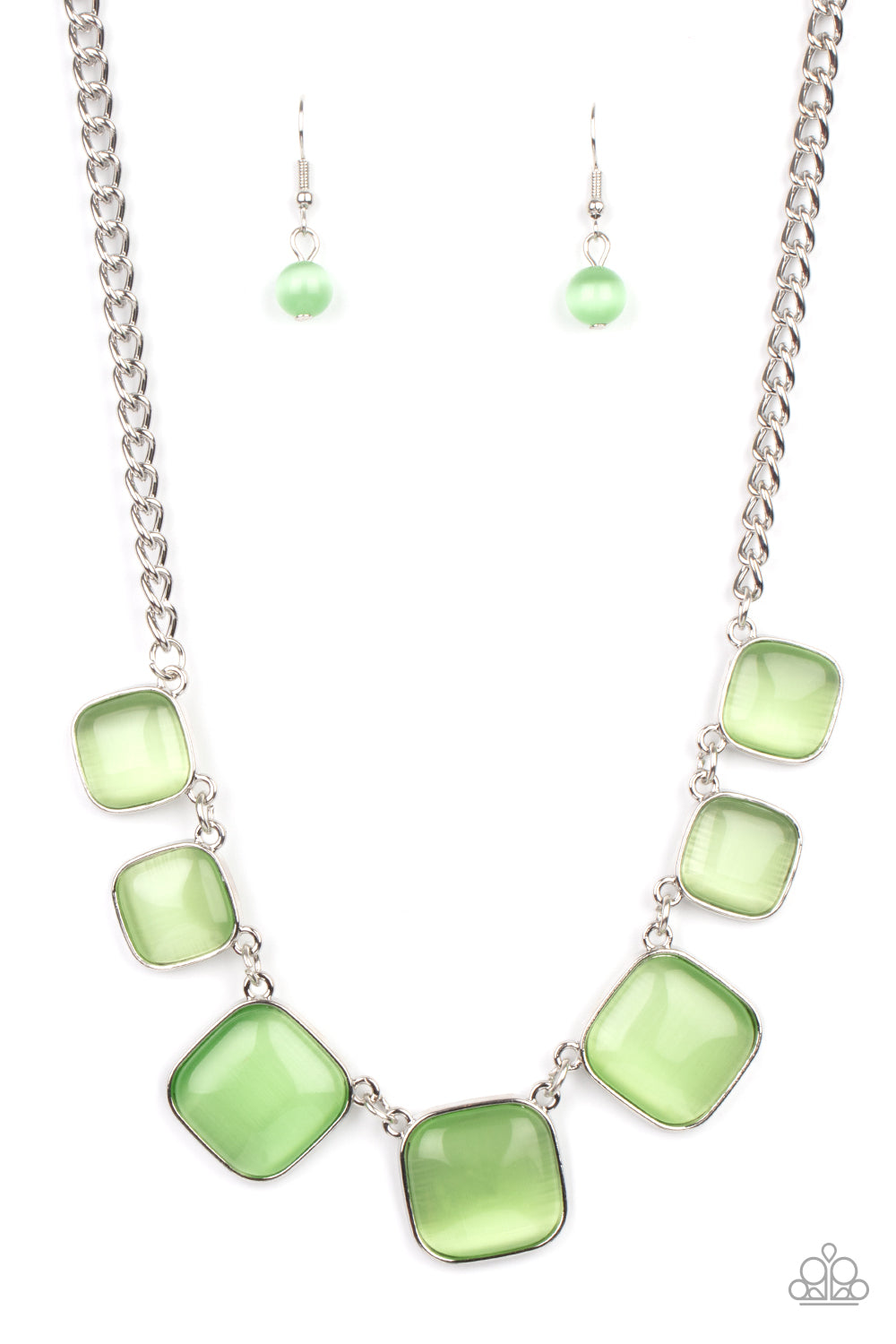 Frosted foliage store green necklace