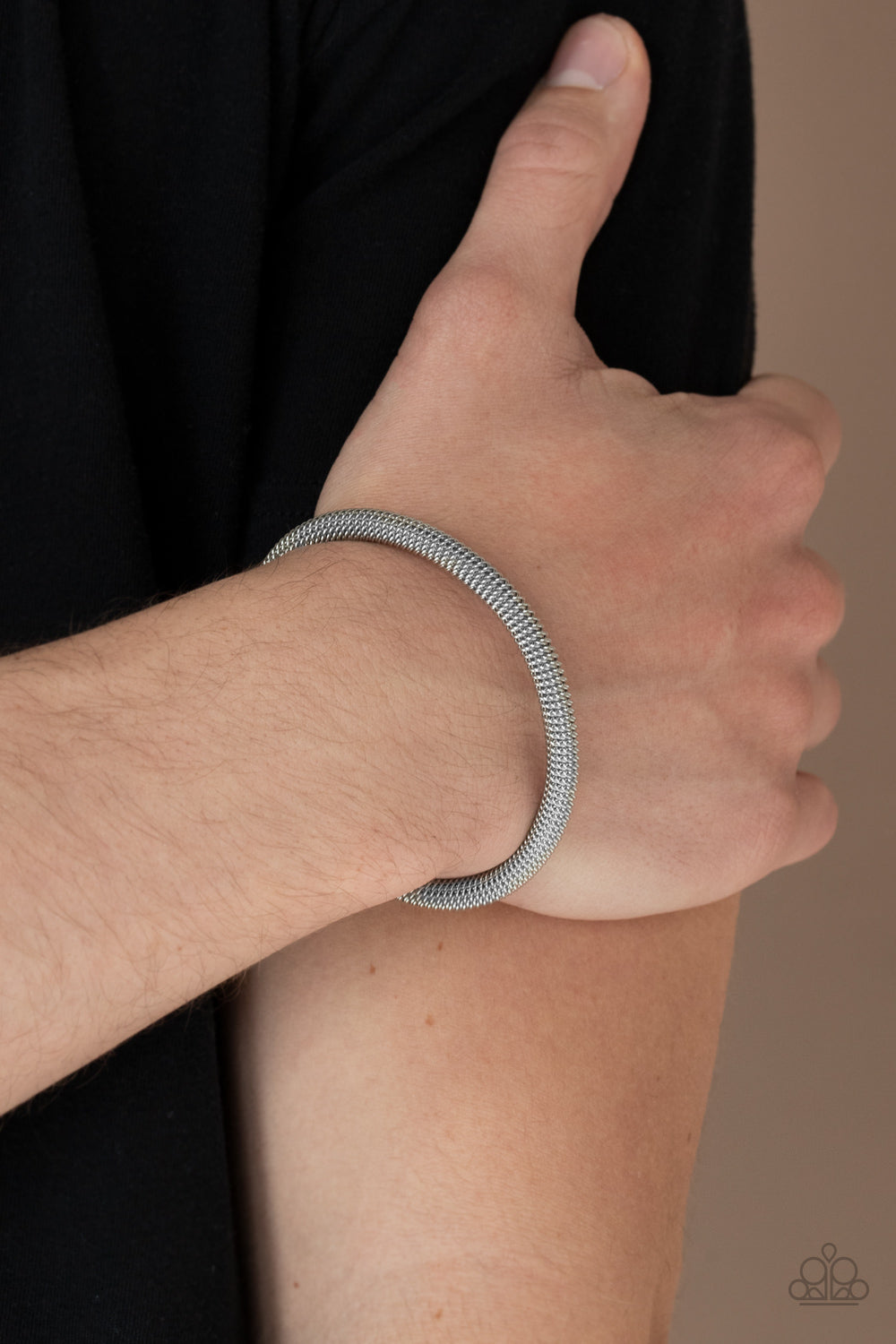 Paparazzi Men's Collection - Metro Machiavellian - Silver Cuff