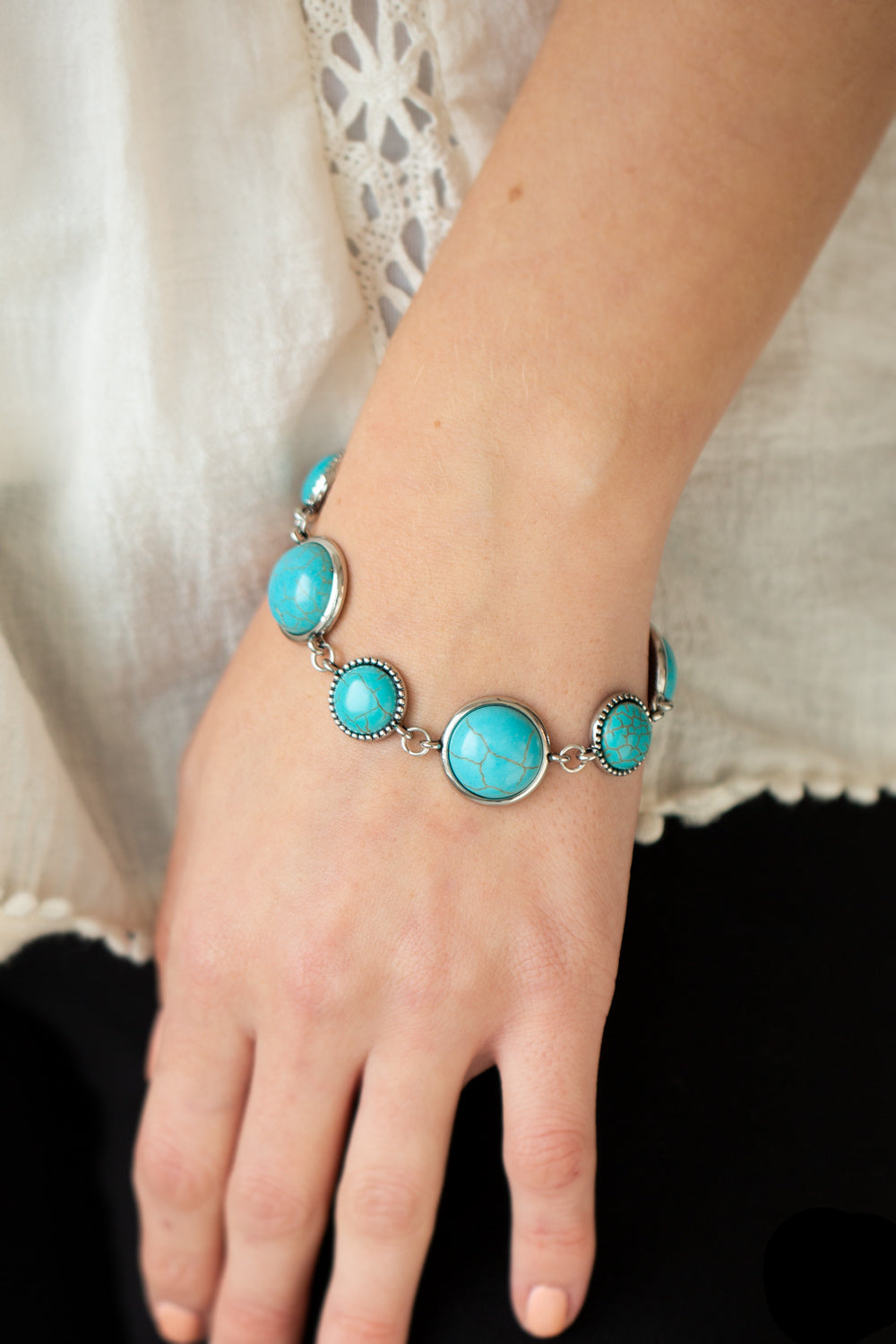 Paparazzi Bracelets - Turn Up The Terra - Blue