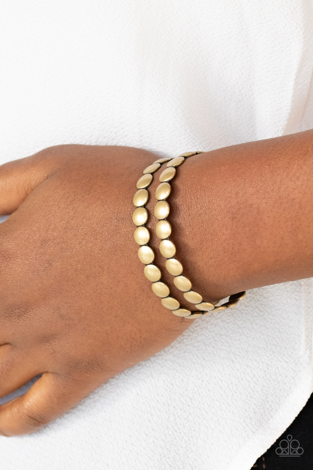 Paparazzi Bracelets - On The Spot Shimmer - Brass