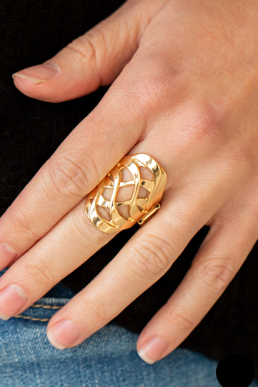 Paparazzi Rings - Open Fire - Gold